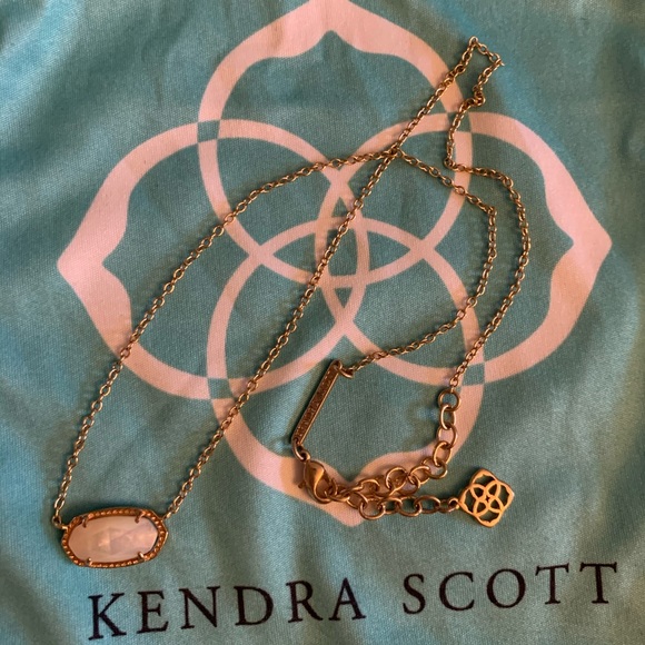Kendra Scott rose gold ivory pearl Elisa necklace - Picture 5 of 6